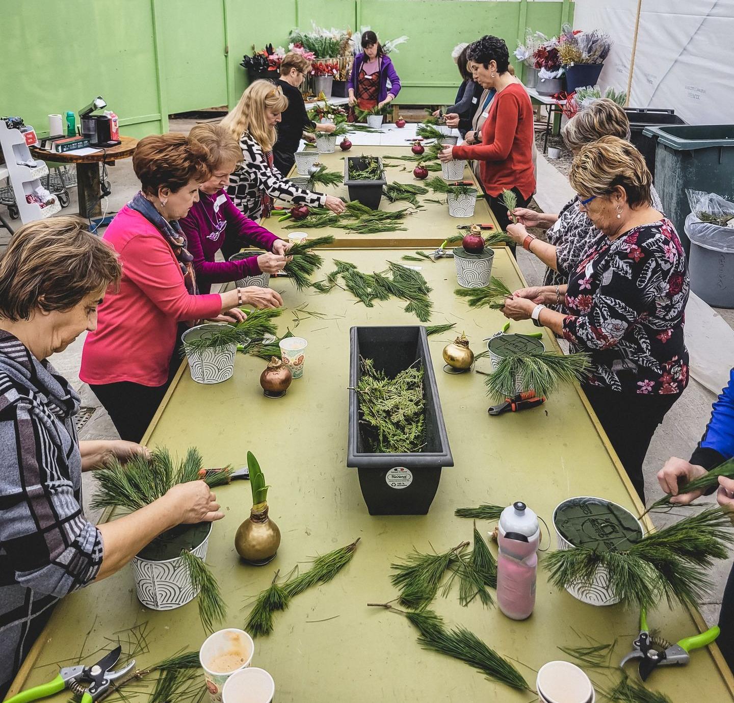 Atelier centre de table naturel Serres St-Élie