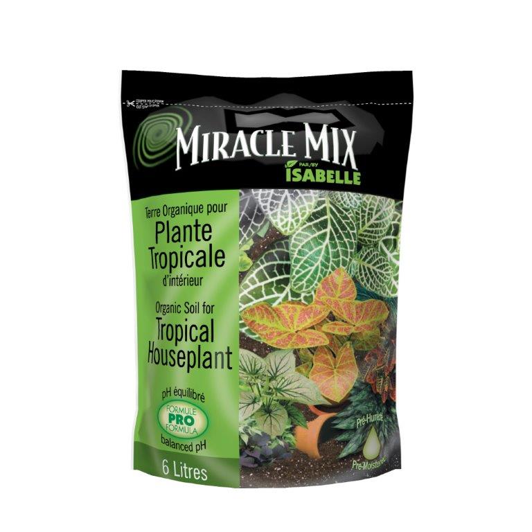 Terreau organique plantes tropicales 6L Miracle Mix