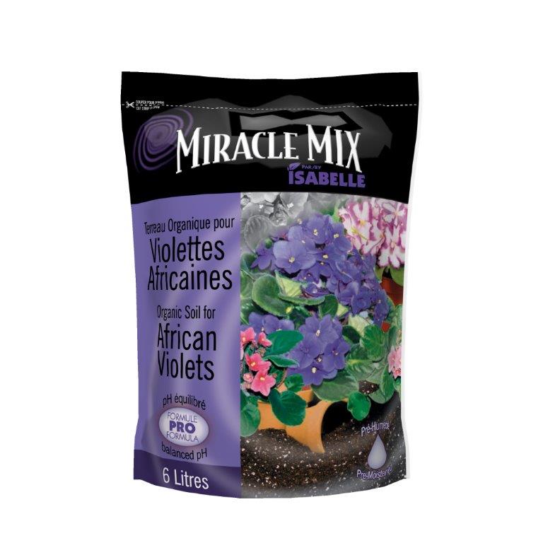  Terreau organique violettes africaines 6L Miracle Mix