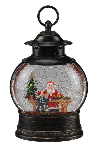 Lanterne petit modèle « Père Noël avec enfant » couleur d'éclairage blanc  chaud - HORNBACH Luxembourg