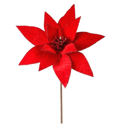 [MTX59381] Branche décorative: Poinsettia en velours