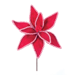 [86413] Branche décorative: Poinsettia avec le contour ligné