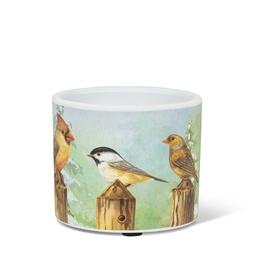 [27-PL-JMX-04-XS] Cache-pot noël oiseaux sur la clôture