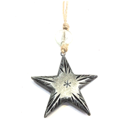[GM1950] Ornement : Étoile métallique avec bille translucide