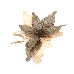 [249096] Branche décorative: Poinsettia scintillant