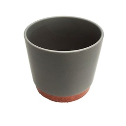 [S18208-GG] Cache pot gris contemporain 3 po